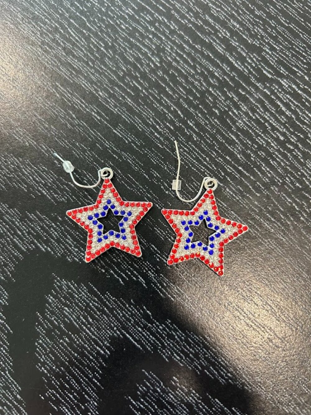 NWT 4th of July Star Earrings Red White Blue Patriotic